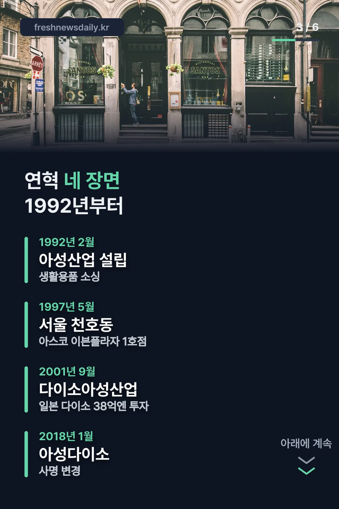 연혁 네 장면