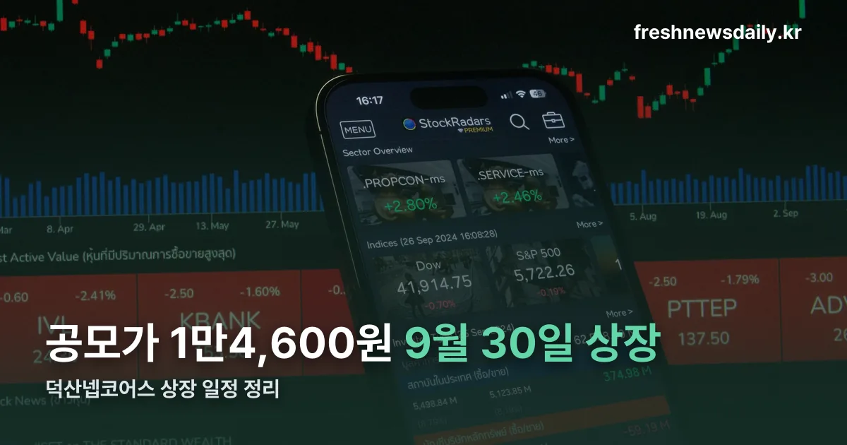 덕산넵코어스 상장 정리 썸네일