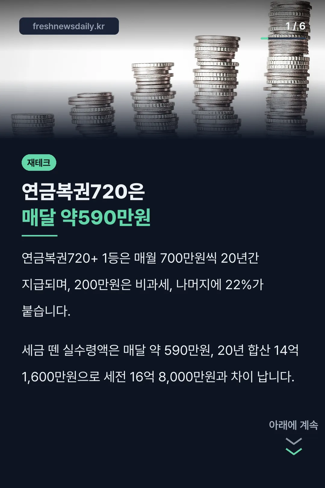 연금복권720은 매달 약590만원