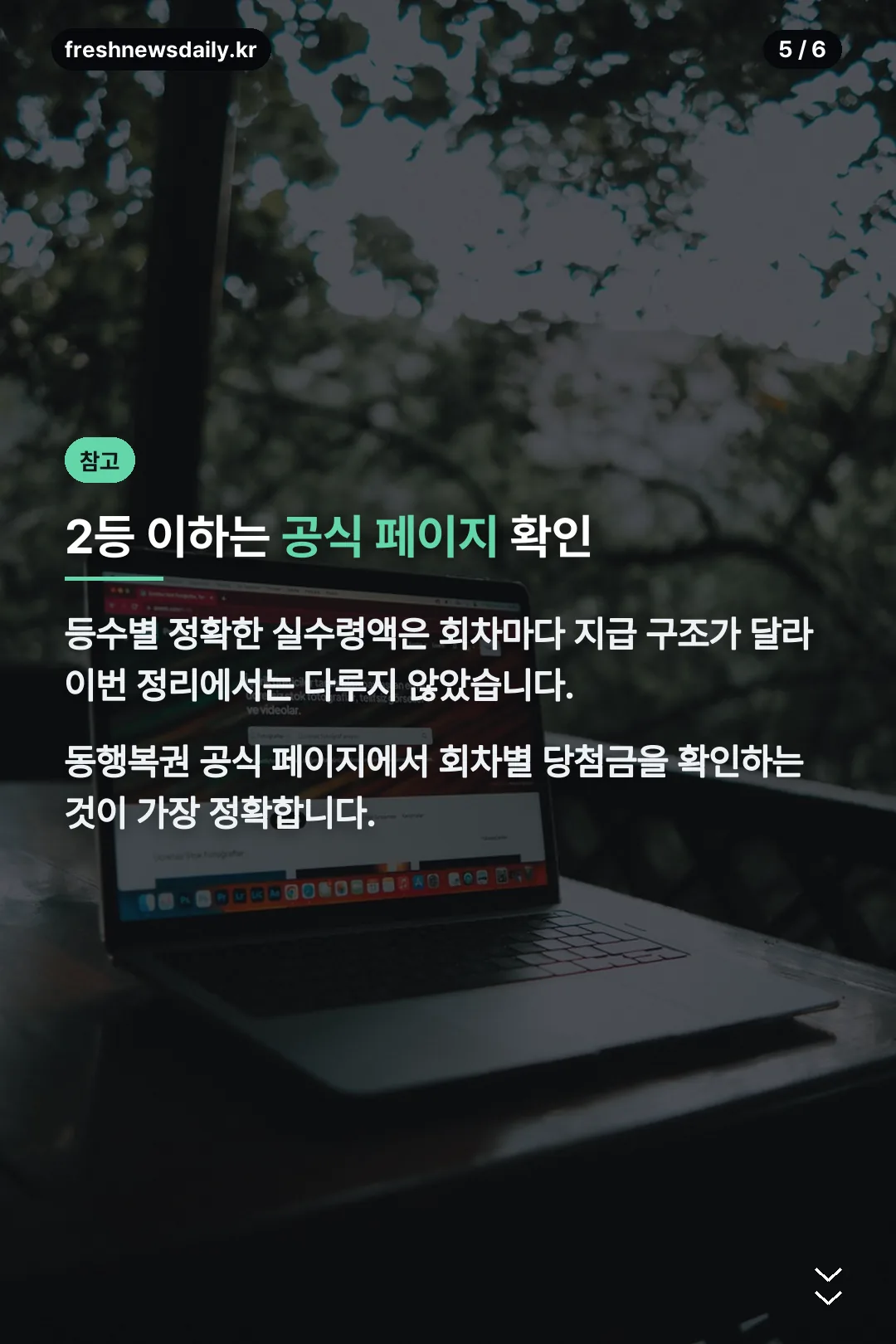 등수별 확인 안내